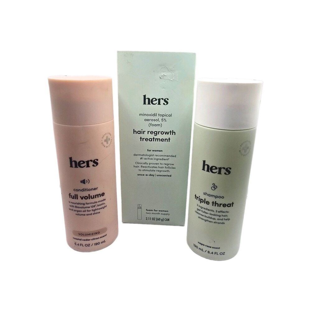 Hers Hair Regrowth Foam Shampoo Conditioner Set New Exp 02/2027